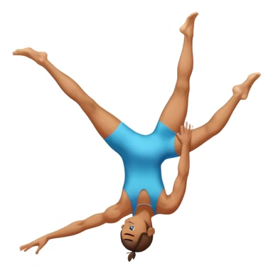 person doing gymnastics acrobatics with aerial flip sticker