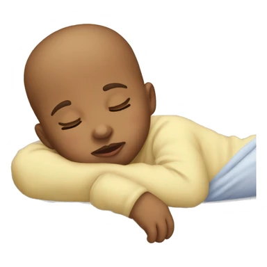 Baby sleeping in crib sticker
