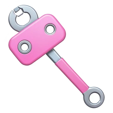 pink girly cellphone with a cute wrench sticker