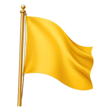 Design a premium TDP flag emoji with rich yellow background and elegant black bicycle symbol. Flat vector style, slightly glossy but minimal, high contrast, no text, no shadows. Square 1:1, transparent background, luxury emoji look for Instagram highlights.without cycle only plain flag sticker