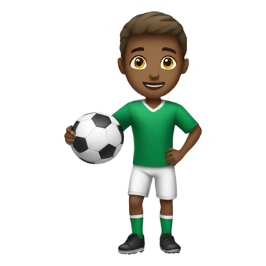 Boy with Ball playing football sticker