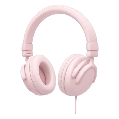 Aesthetic light pink headphones  sticker