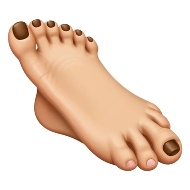 A foot with Big toe up rest of toes curled down sticker