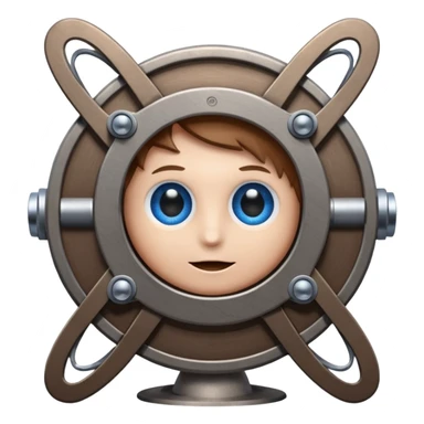 I want atom from reel steel that has gray body with black screen and blue eyes and a brown top sticker