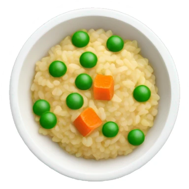 risotto with peas and carrot cubes sticker