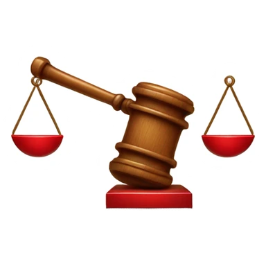 Penal case icon with mainly red. colour sticker