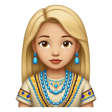 Bead Pattern Girl sticker