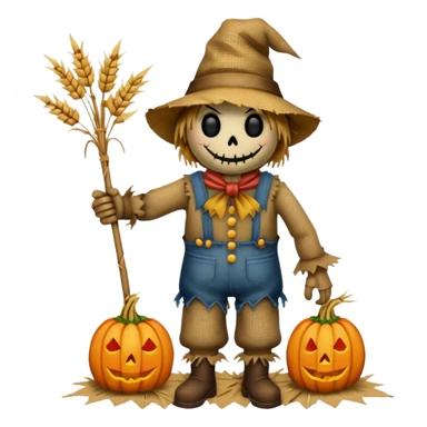 Spooky scarecrow sticker