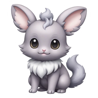 Minccino-Espurr-creature-hybrid sticker