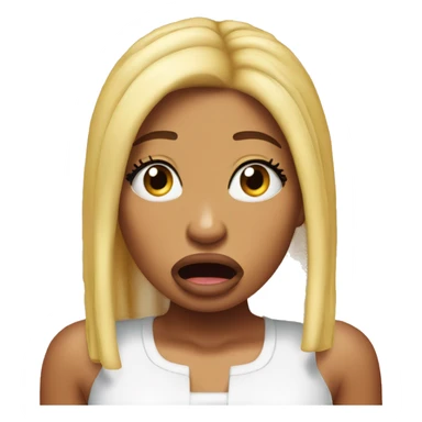 nicki minaj crying because she ate too many burgers sticker