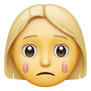 A sad emoji with mental stroke sticker