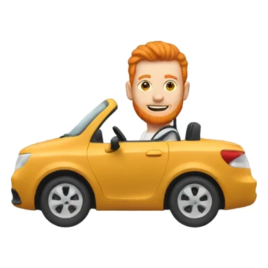 Ginger person driving car sticker