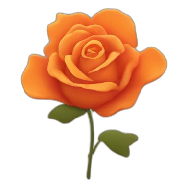 Une fleur en silhouette de femme de couleur orange rose sticker