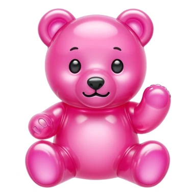 bubblegum pink jelly bear sticker