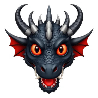 A black dragon with red brillants eyes, great black horns who say hi. sticker