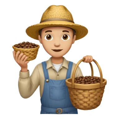 light skin granjero de cafe full body  sticker