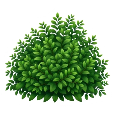 A dense bush with dark leaves and a curved organic shape. sticker