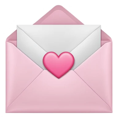 A close-up photograph of a simple white paper envelope sealed with a small, pink heart, natural lighting sticker