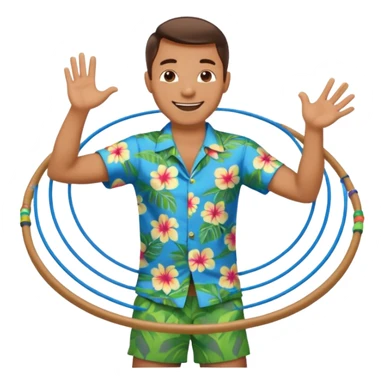 man Hula hoopin sticker