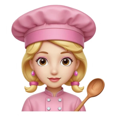 Pink chef hat princess peach sticker