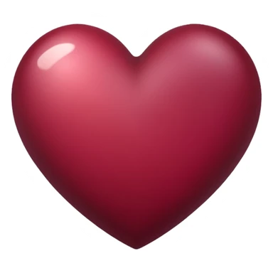 burgundy heart with a subtle gradient emoji sticker