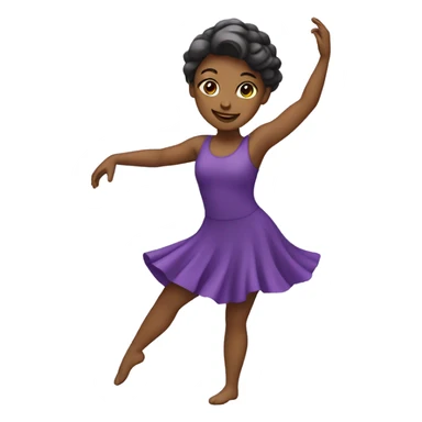 Dancing girl in purple  sticker