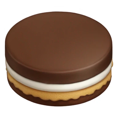 alfajor cubierto completamente en chocolate  sticker