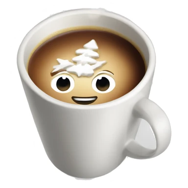 A winter holiday coffee drink sticker