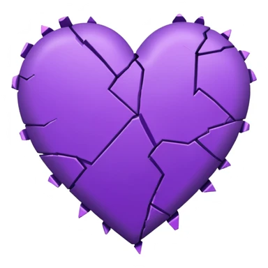 purple broken heart sticker