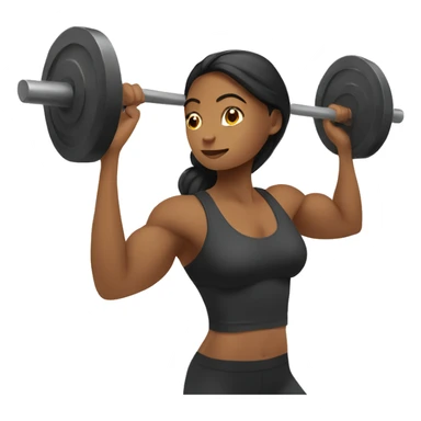 Woman doing CrossFit sticker