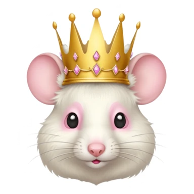 mouse wearing crown sticker
