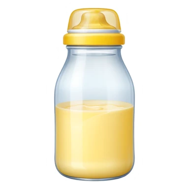 baby Milk bottle yellow sticker