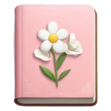 Soft pink bible with white flowers  sticker