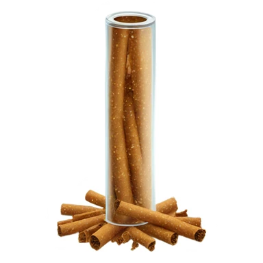 Tiny Tobacco flakes in a tube sticker