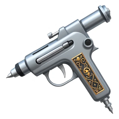 Tattoo gun with needle sticker