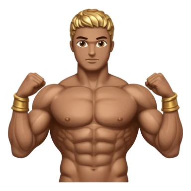 create a  upper body of muscular men greek statue in full chrome sticker