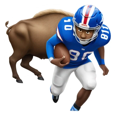 Josh Allen football player riding buffalo sticker