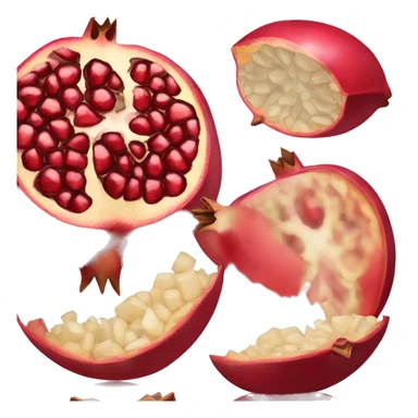 Pomegranate cut in half sticker
