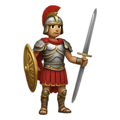Ancient Roman soldier with a sword sticker