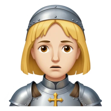 joan of arc figure depicts angst, outrage but optimistic sticker