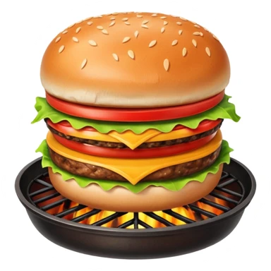 Grilling burgers sticker