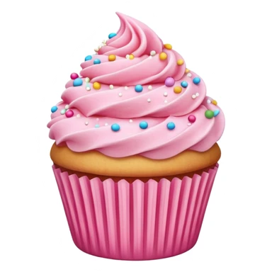 Cupcake with pink icing sticker