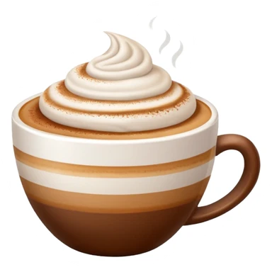 Cappuccino in big white cup without a face on it sticker