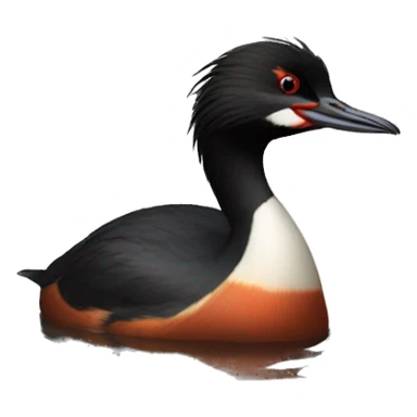 Black-necked grebe sticker