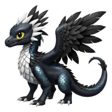 Shiny Toothless-Trico-Silvally-Fakémon-hybrid-creature (full body)  sticker