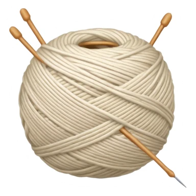 ball of knitting thread lmilk colour sticker