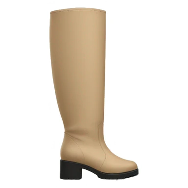 pair of beige chunky knee high boots sticker