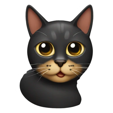 Gato con mancha negra en la barbilla sticker