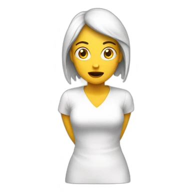 panic woman white sticker