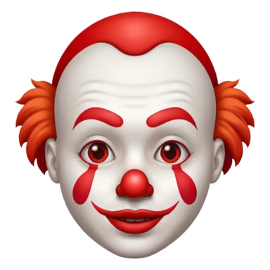 a person wearing a clown nose sticker